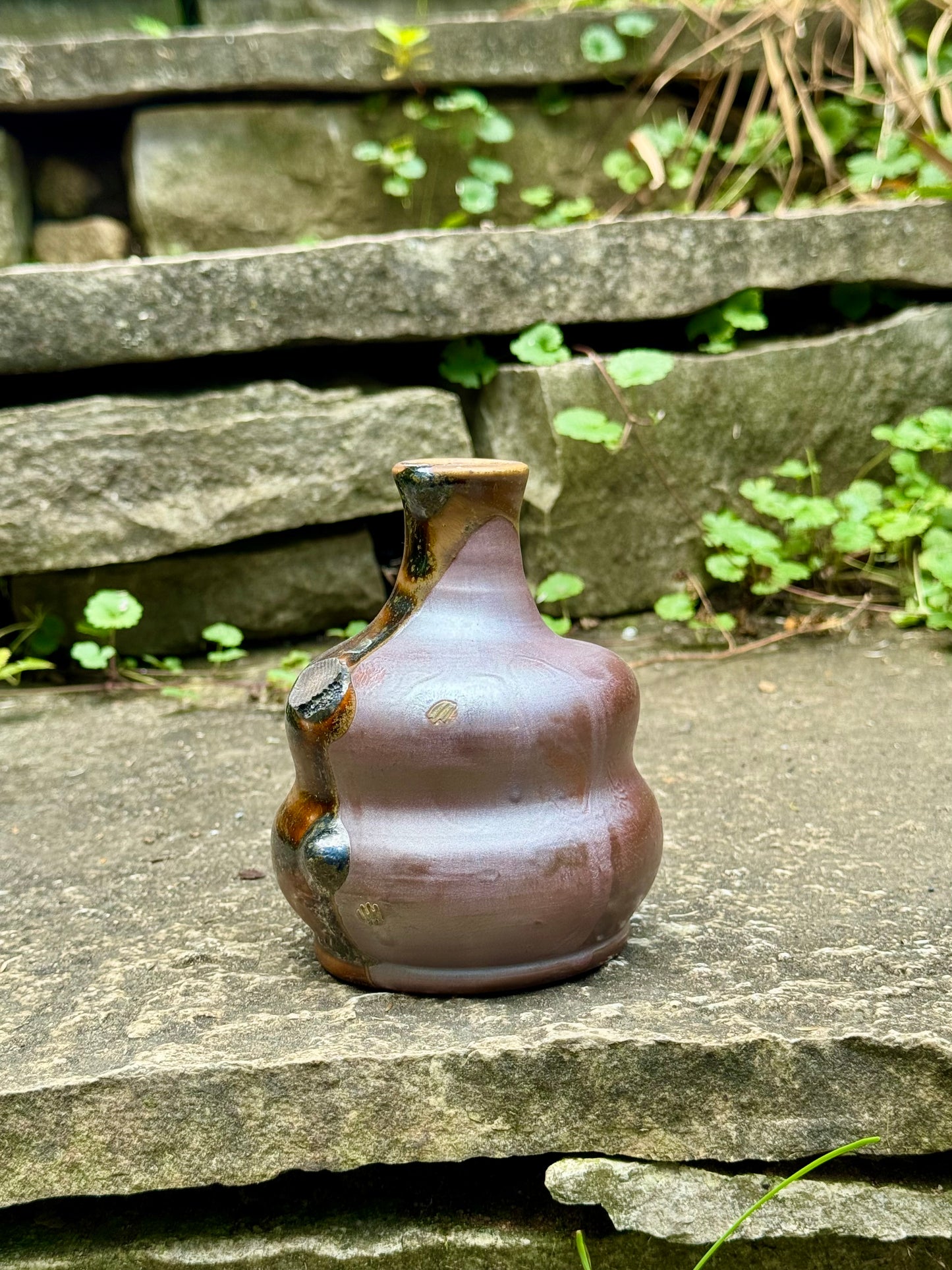 Vase - Wood fired with Shell Imprints
