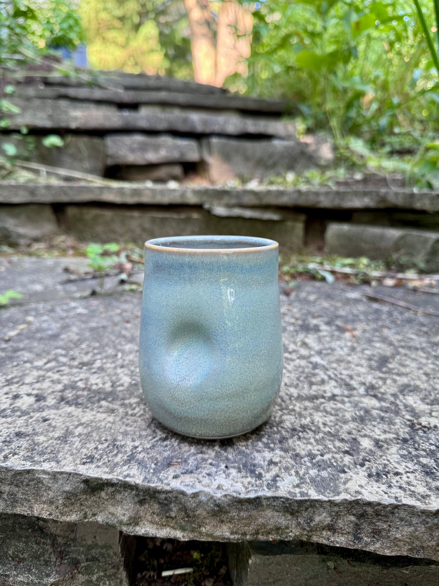 Grey Green Dimple Cup