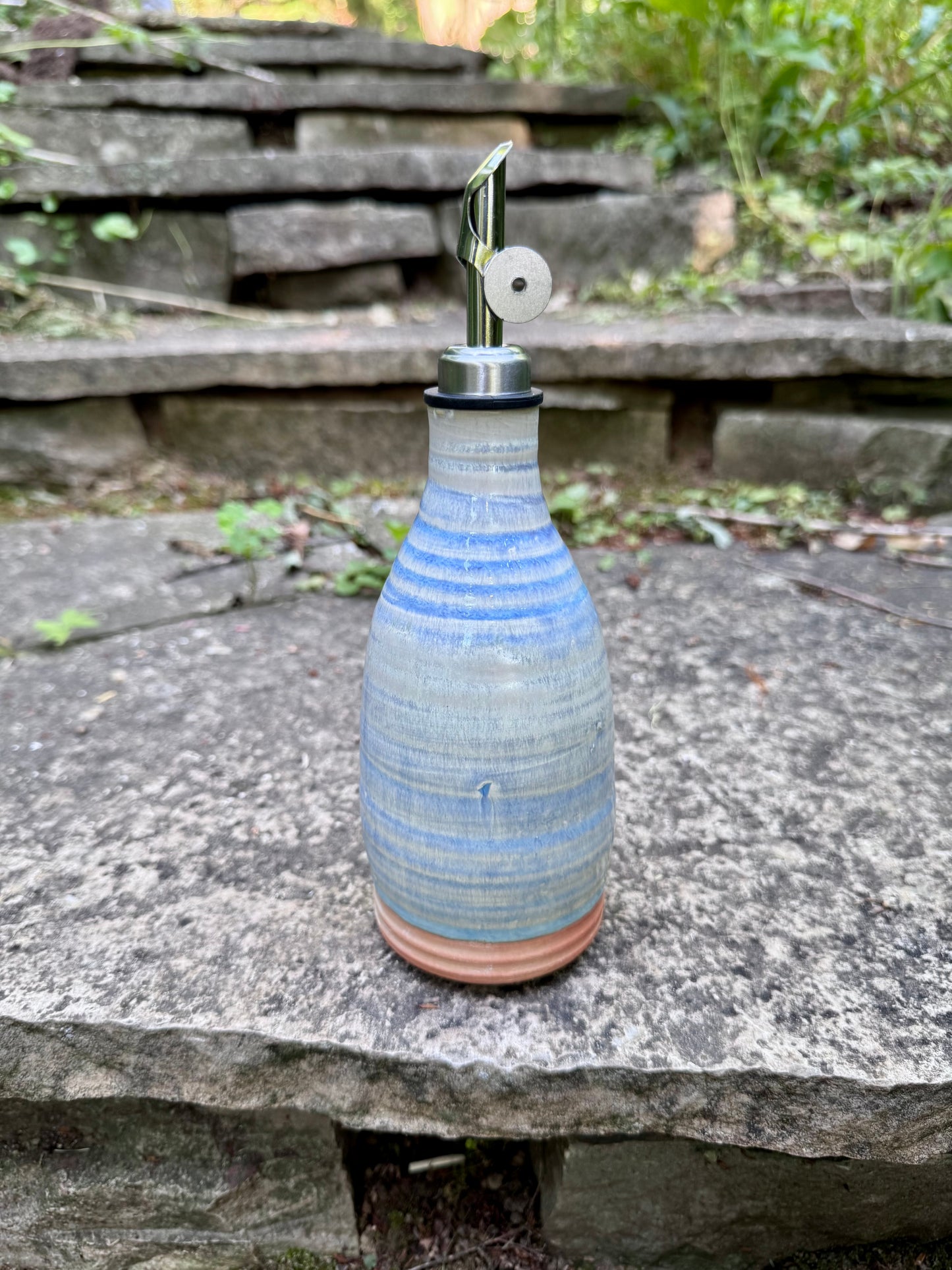 Blue Olive Oil Bottle