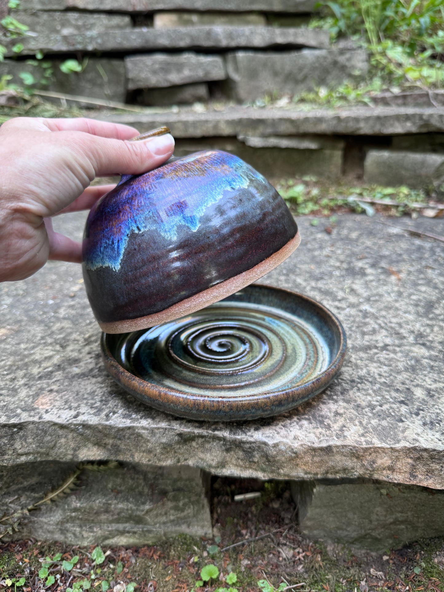 Small Purple Butter Dish