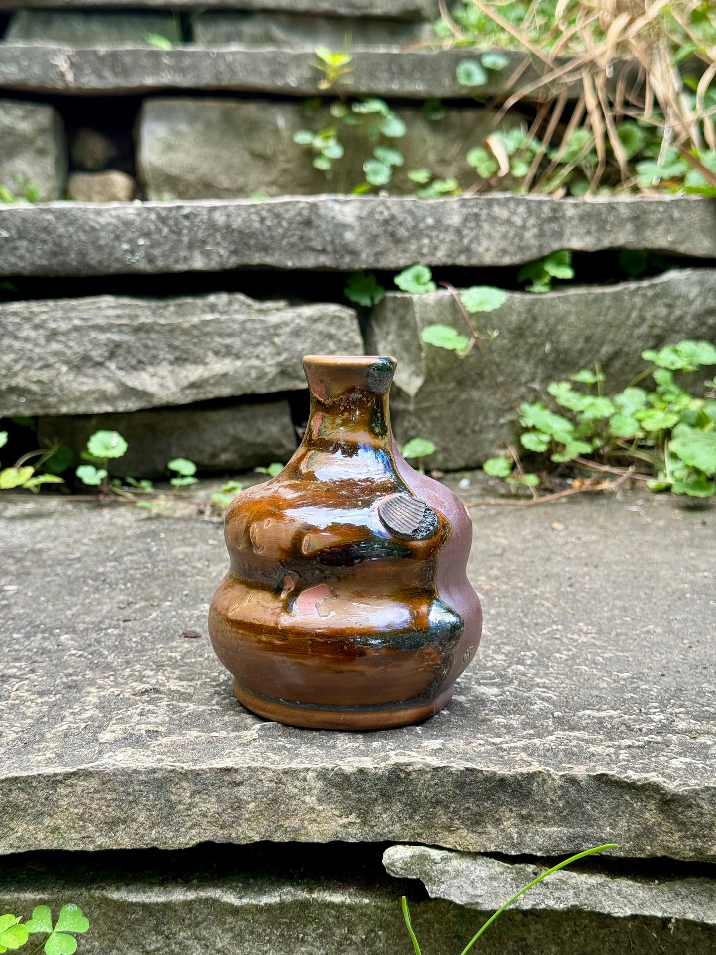 Vase - Wood fired with Shell Imprints