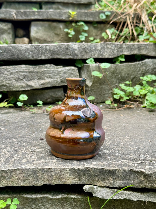 Vase - Wood fired with Shell Imprints