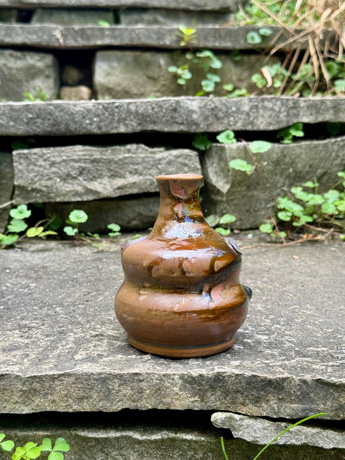 Vase - Wood fired with Shell Imprints