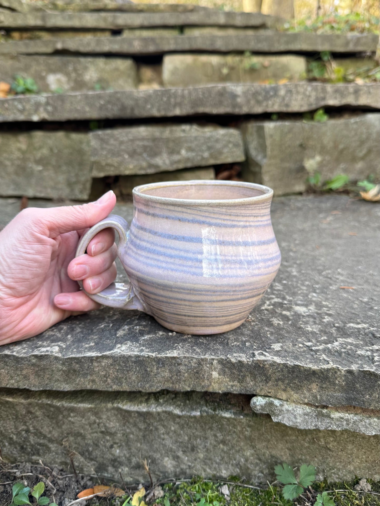 Mug - Large Swirled Pink