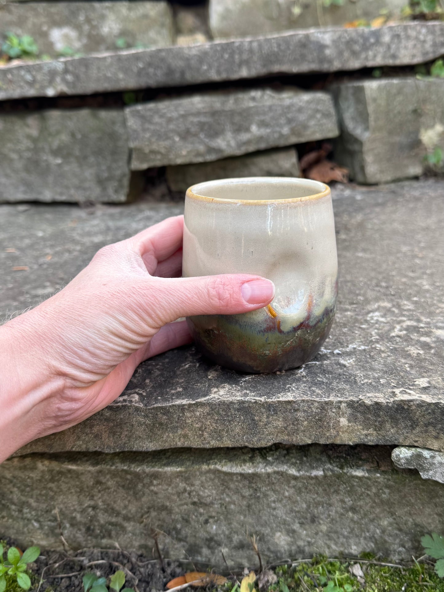 Dimple Cup - Beige Black