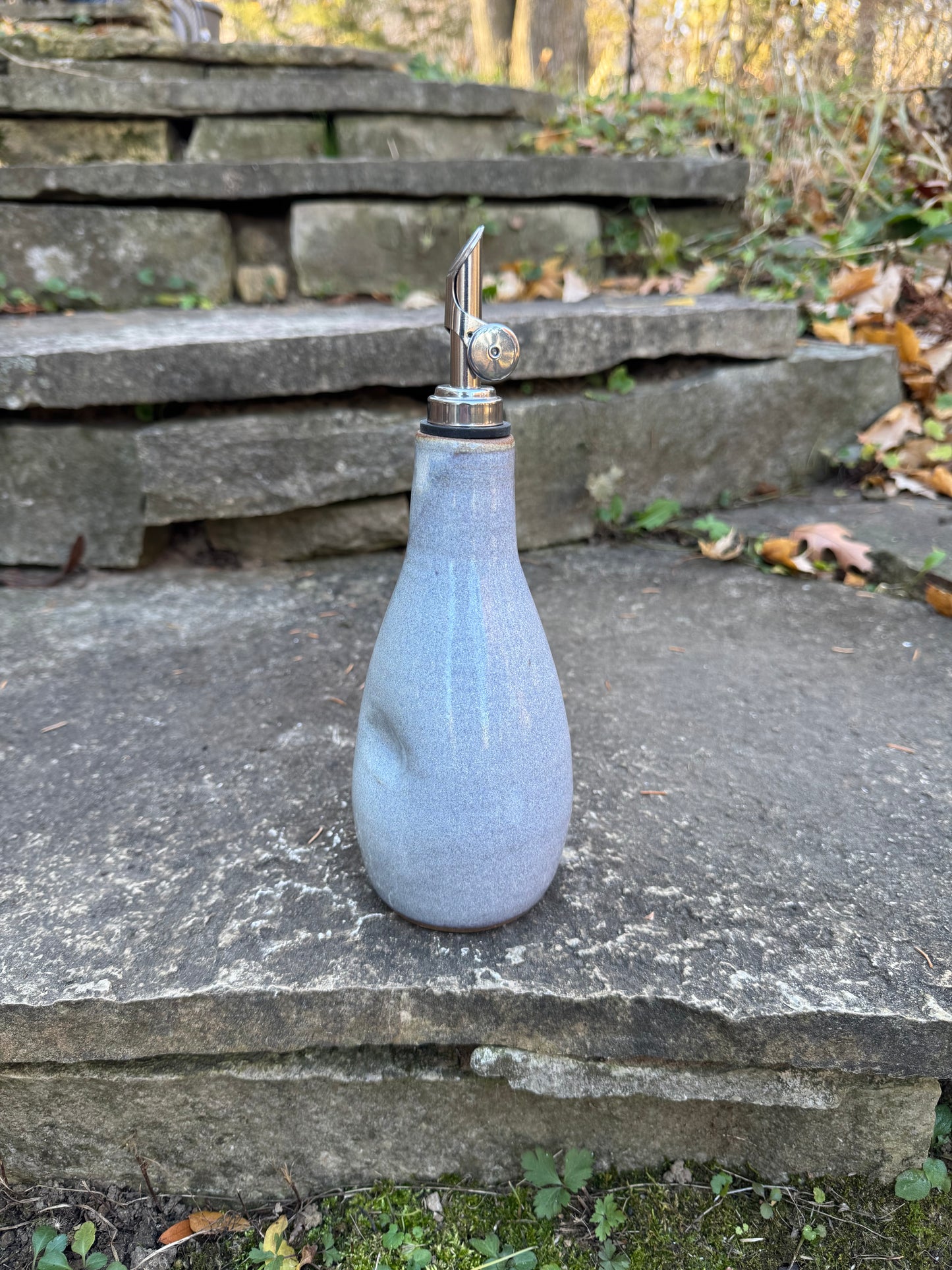 Olive Oil Dispenser - blue dimple