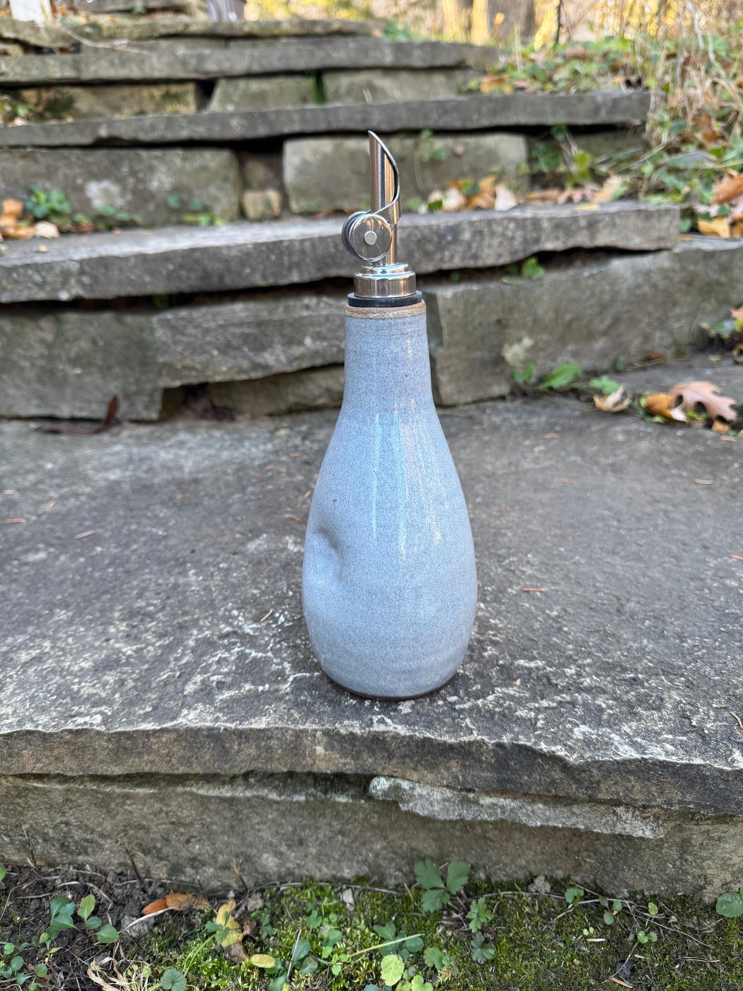 Olive Oil Dispenser - blue dimple