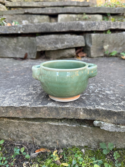 Small Green Handled Dish