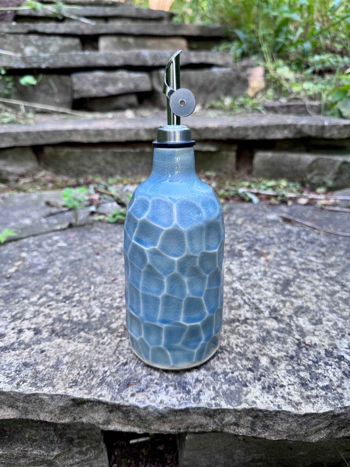 Faceted Olive Oil Bottle