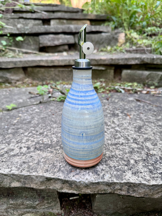 Blue Olive Oil Bottle