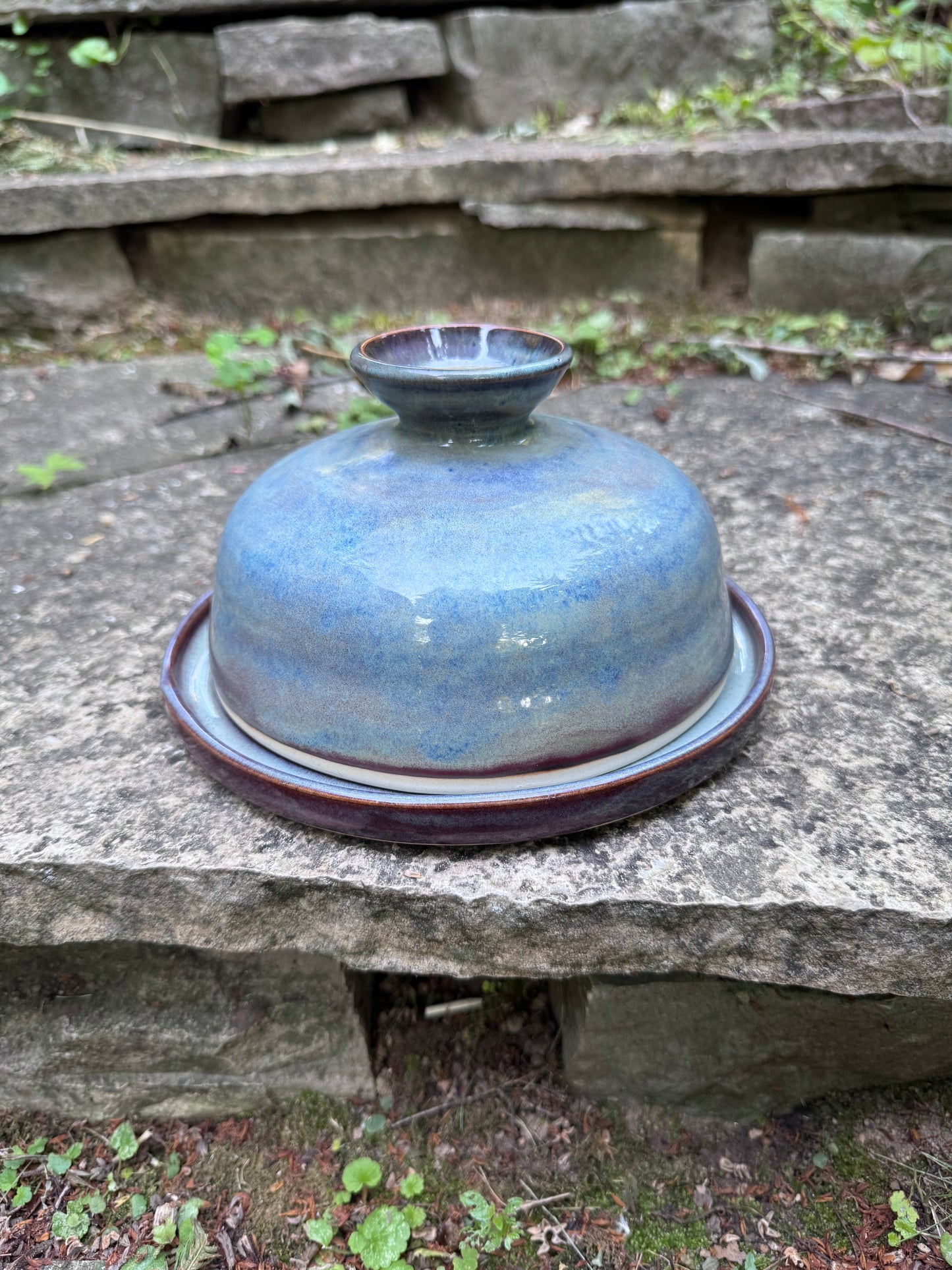 Blue Butter Dish