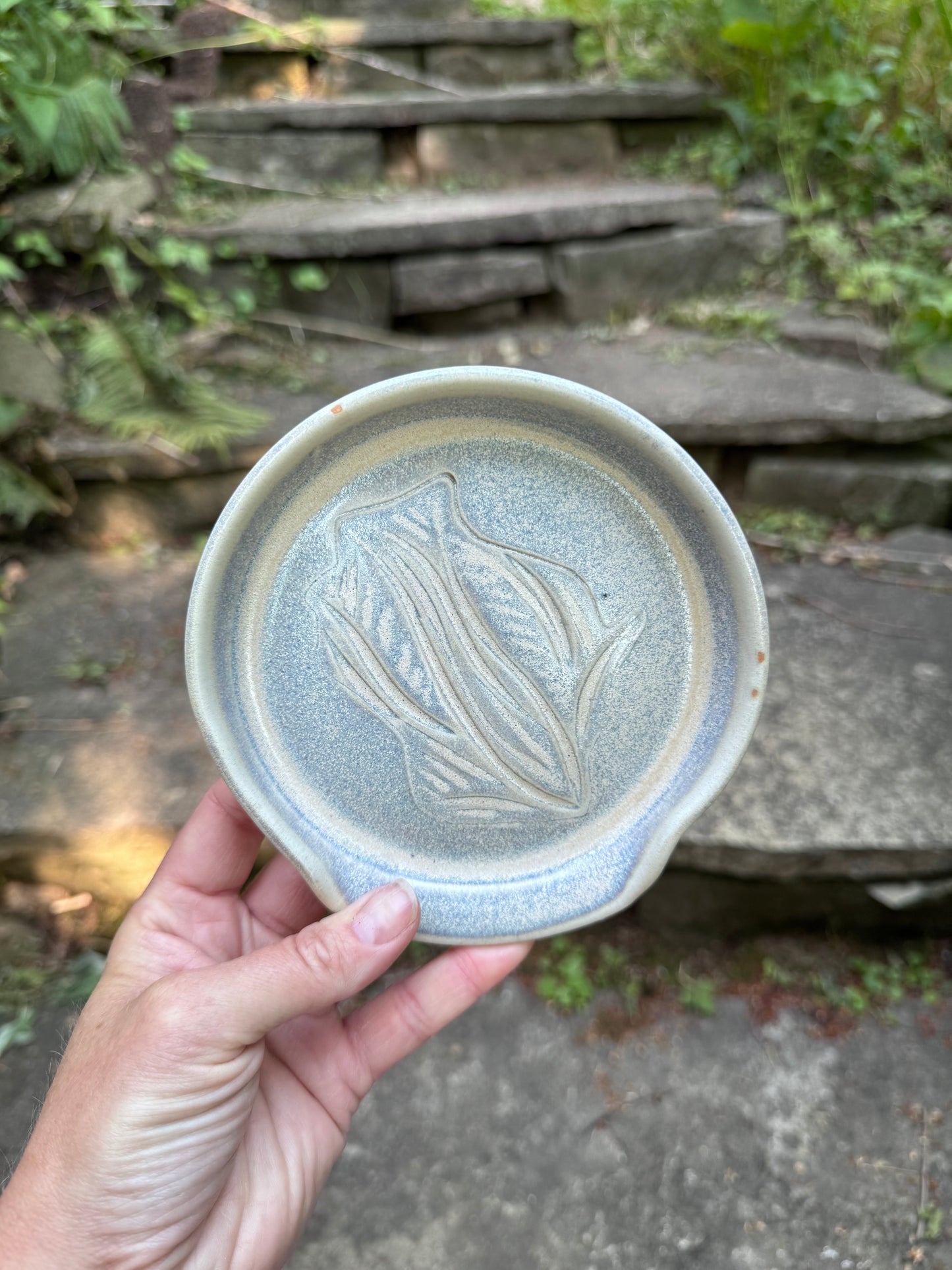 Light Blue WI Spoon Rest