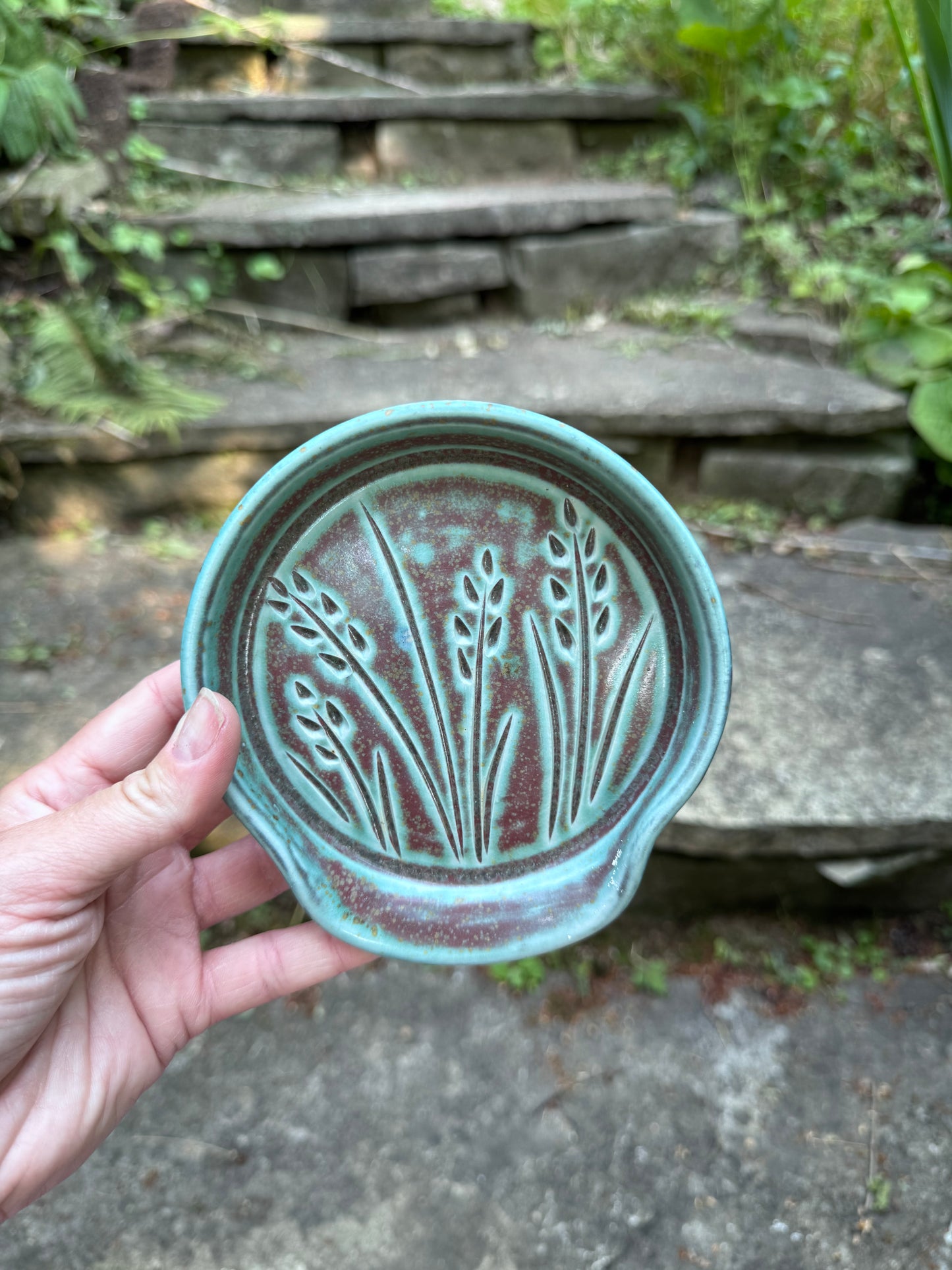 Turquoise Wheat Spoon Rest