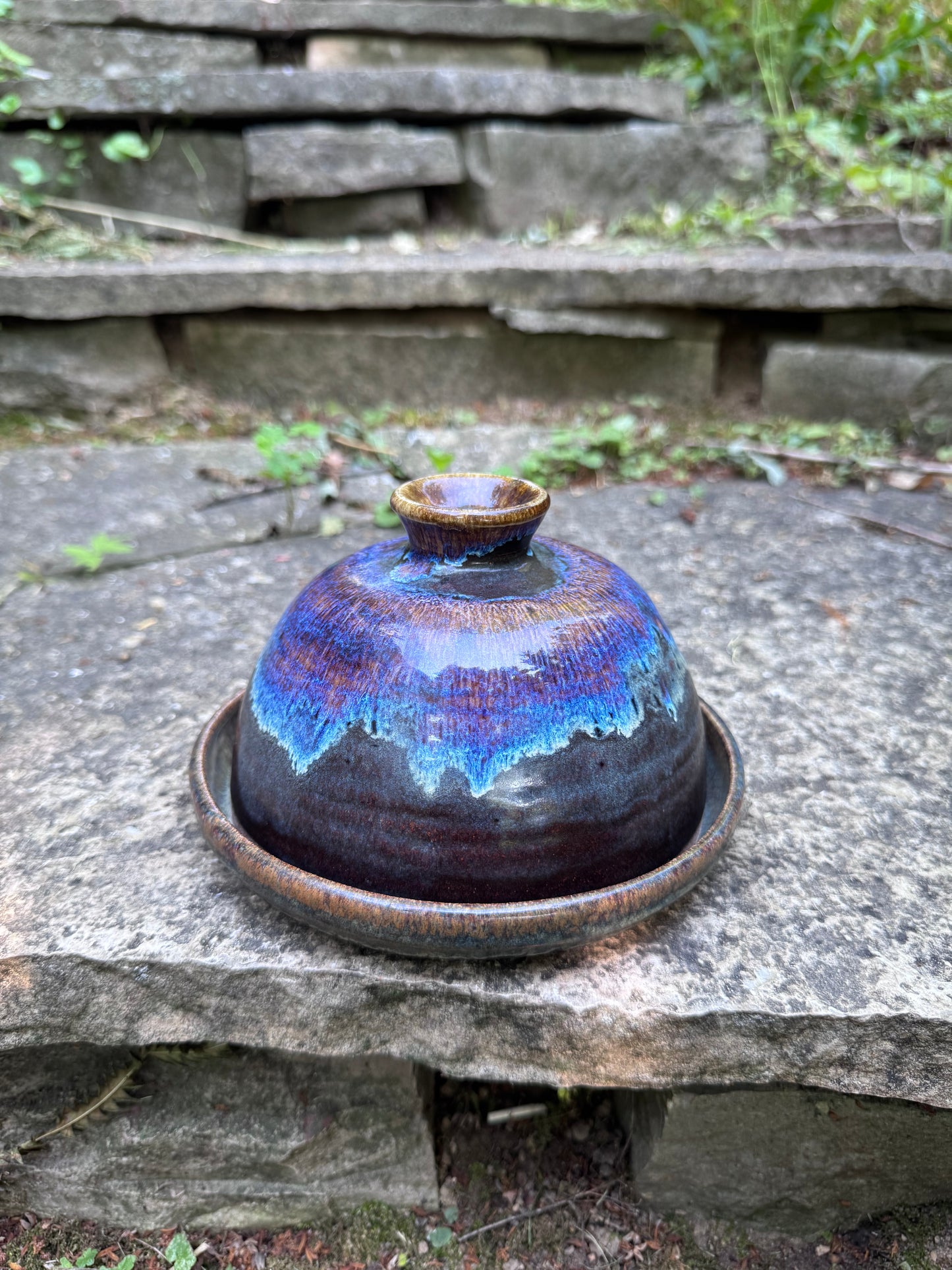 Small Purple Butter Dish