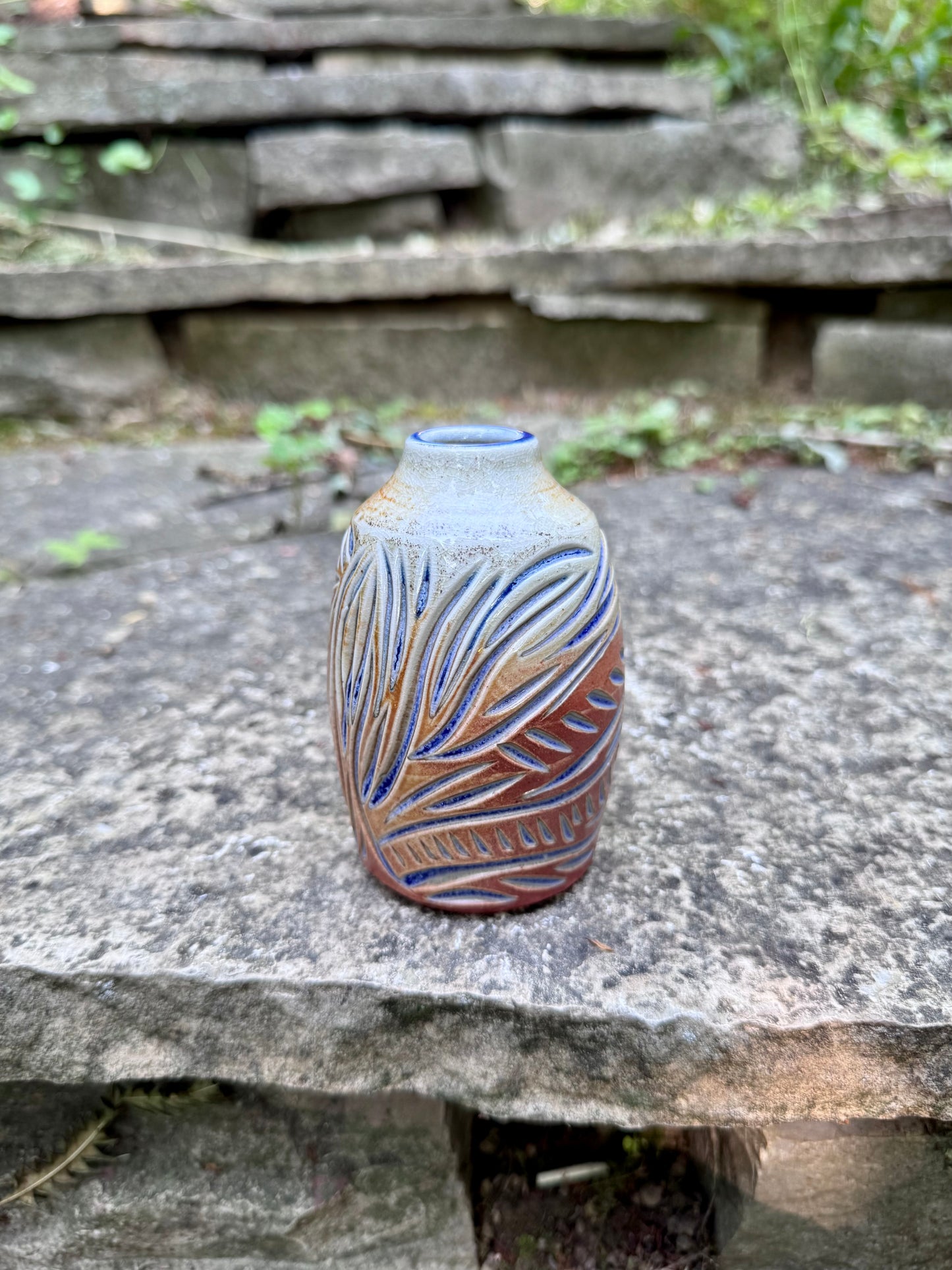 Carved Purple Bud Vase