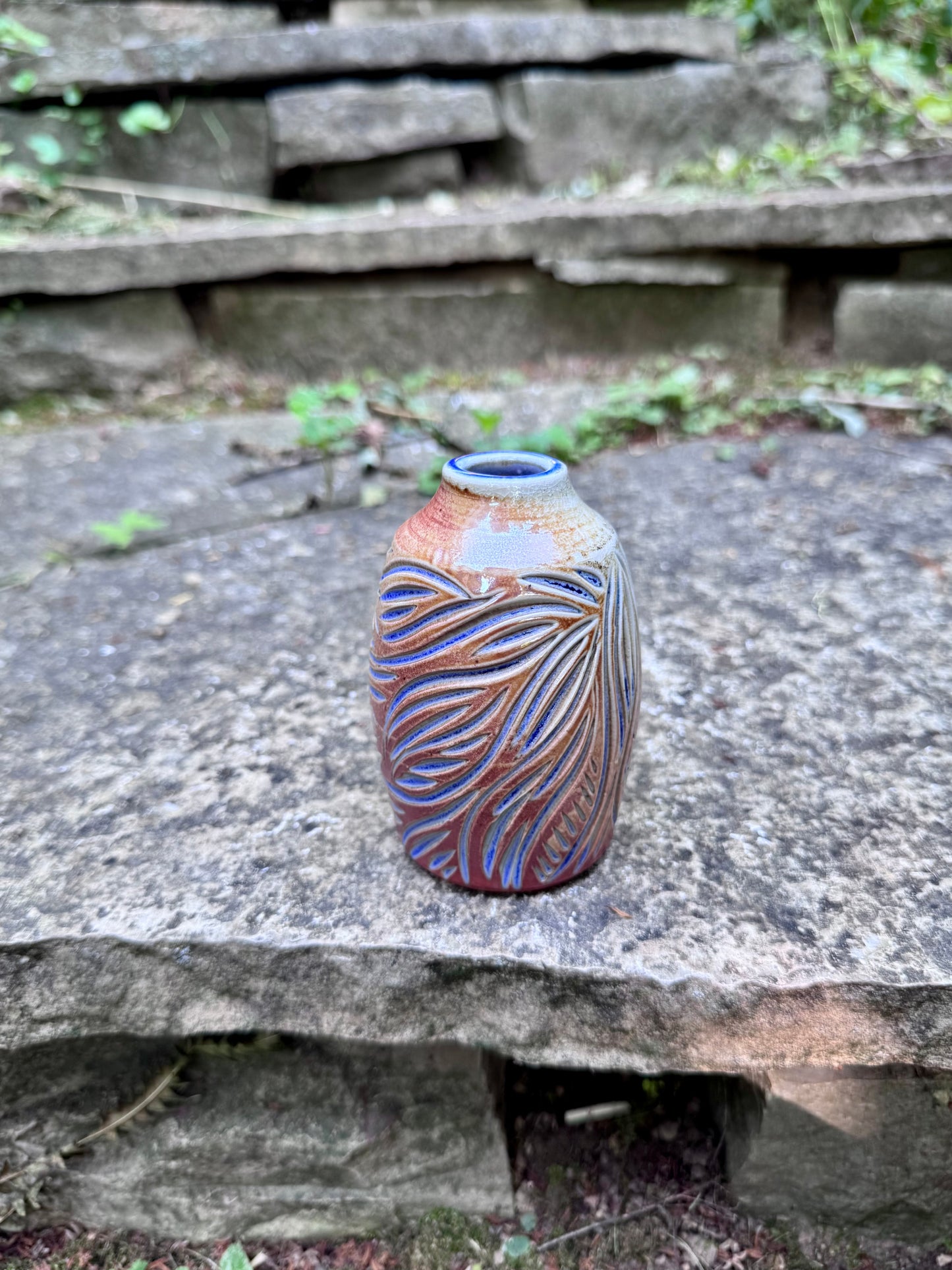 Carved Purple Bud Vase